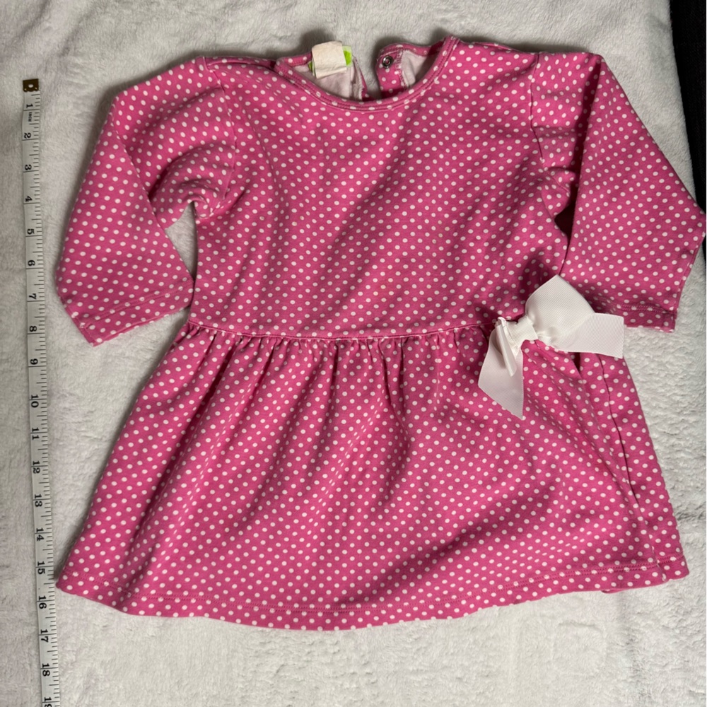 Pink Polka Dot Kids Casual Dress